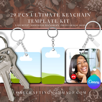 29 pcs Ultimate Keychain Template Kit