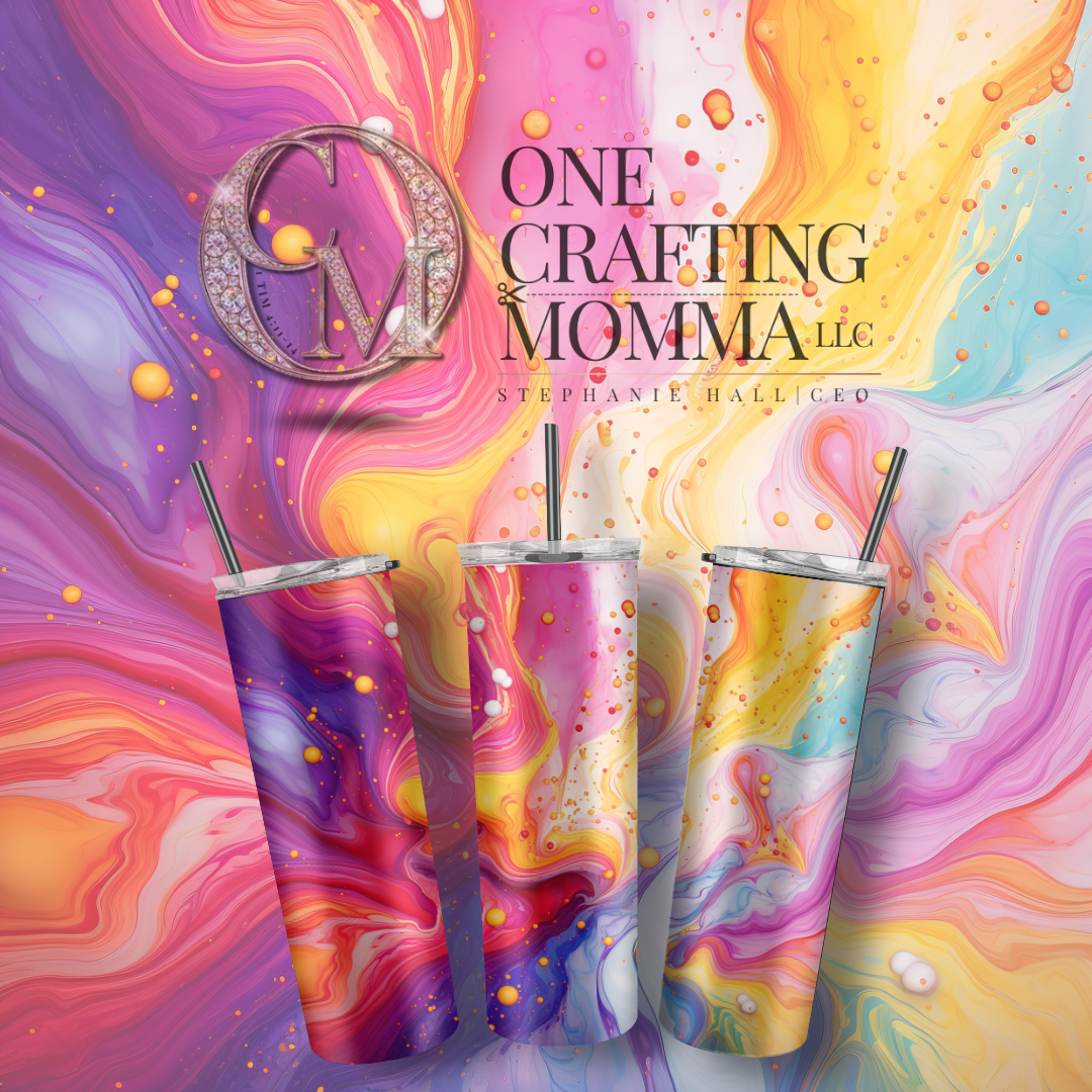 Colorfull Ink Tumbler Design