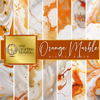 Orange Marble Digital Paper