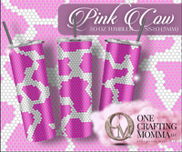 Pink Cow Rhinestone Template